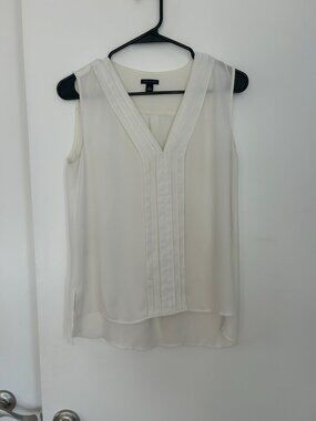Ann Taylor White Shell Blouse White XS